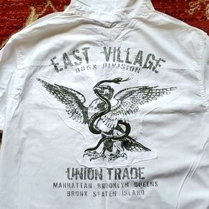 DKNY Jeans Mens Button Down Shirt